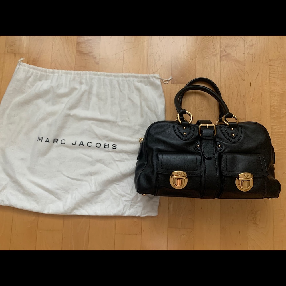 Marc Jacobs Venetia Calf Leather Black Handbag